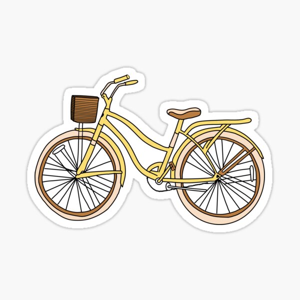 yellow beach cruiser bike