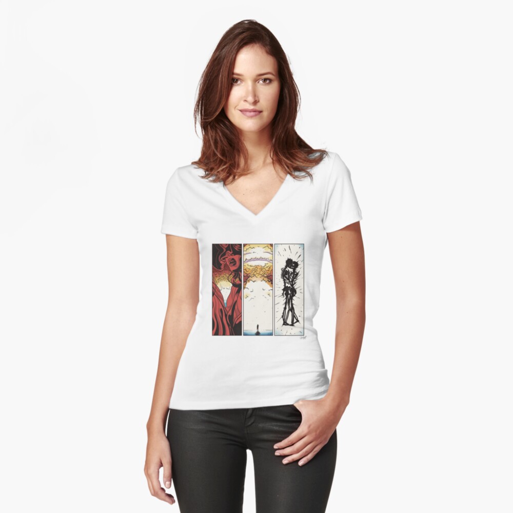 Artikel-Vorschau von Tailliertes T-Shirt mit V-Ausschnitt, designt und verkauft von EvanOOZE.
