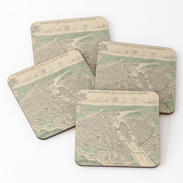 Item preview, Vintage Pictorial Map of Paris France (1890) designed and sold by BravuraMedia.