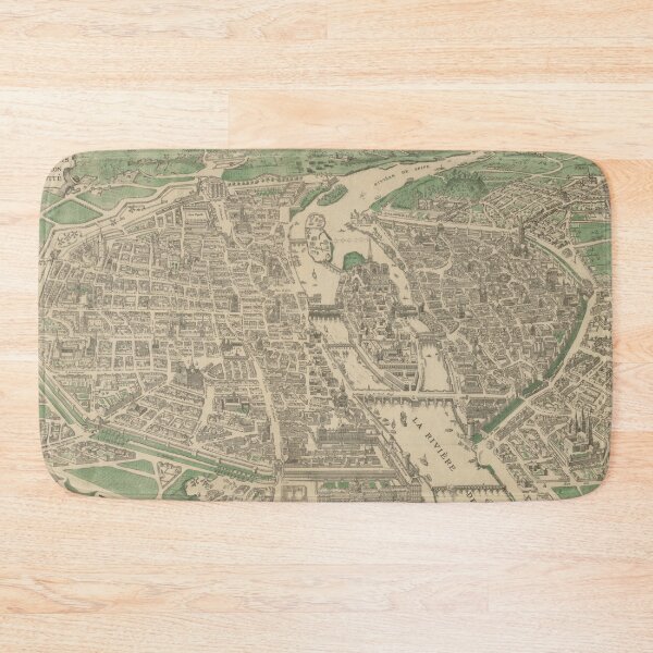 Item preview, Vintage Pictorial Map of Paris France (1890) designed and sold by BravuraMedia.
