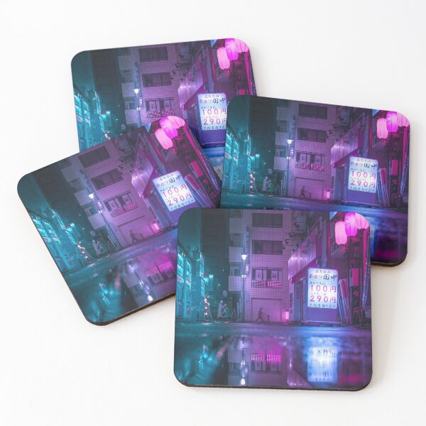 Item preview, Reflection in the water in Japan Cyberpunk retrowave aesthetic designed and sold by TokyoLuv.