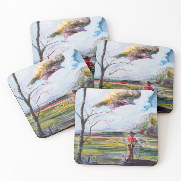 Item preview, A hiker watches a floating island. designed and sold by Lillian Berthel.