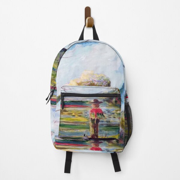 Item preview, A hiker watches a floating island. designed and sold by Lillian Berthel.