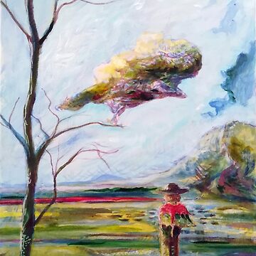 Vorschaubild zum Design Ein Wanderer beobachtet eine schwebende Insel. von Lillian Berthel