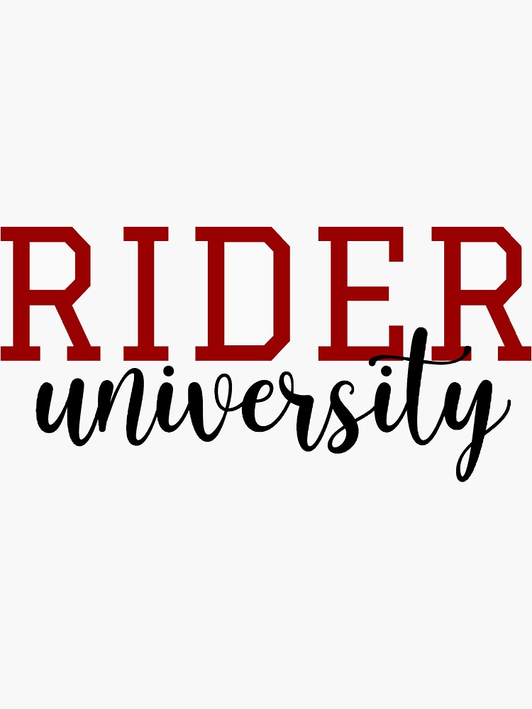 "rider university" Sticker by laurens1234 Redbubble