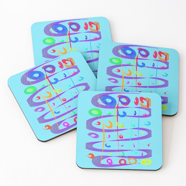 Item preview, green blue red circle blue background  designed and sold by miaterinka.