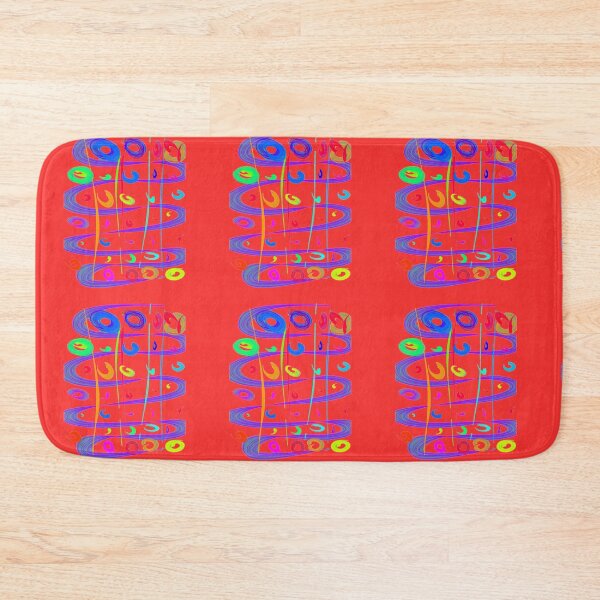 Item preview, green blue red circle red background  designed and sold by miaterinka.