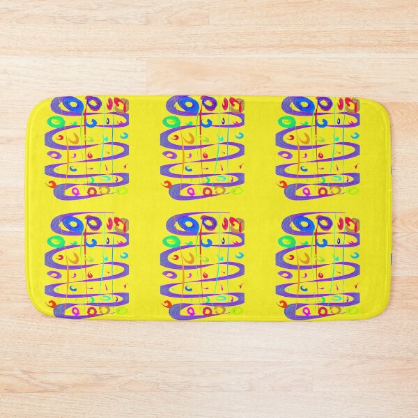 Item preview, green blue red circle yellow background  designed and sold by miaterinka.