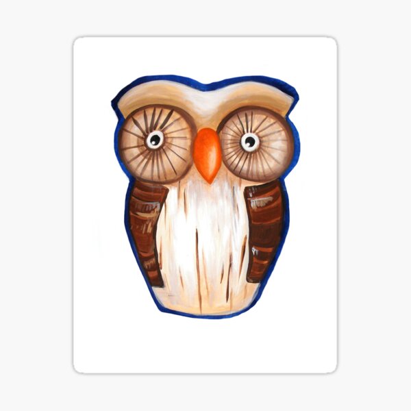 Ula the Wooden Owl Sticker