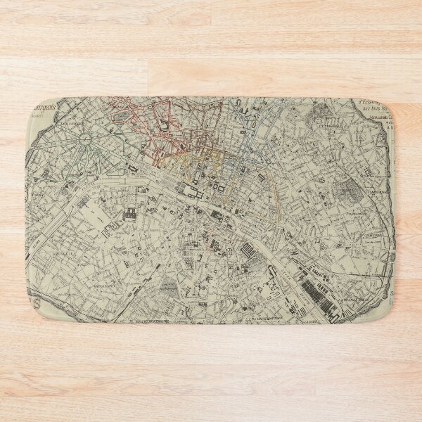 Item preview, Old Map of Paris France (1895) designed and sold by BravuraMedia.