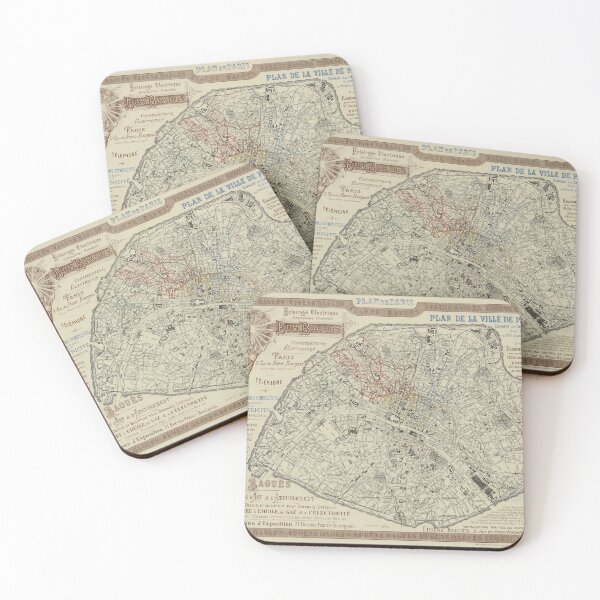 Item preview, Old Map of Paris France (1895) designed and sold by BravuraMedia.