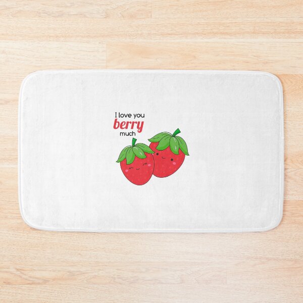 Item preview, Kawaii strawberries. I love you berry much. romantic berries designed and sold by GennyBunny.