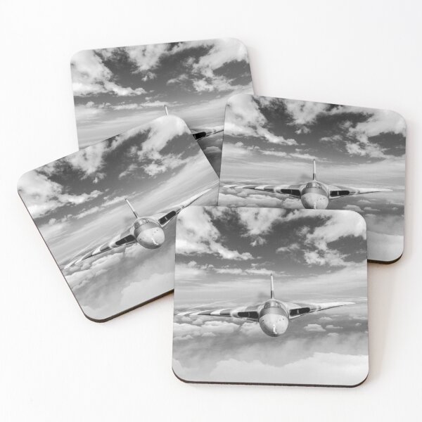 Item preview, Avro Vulcan head on above clouds B&W version designed and sold by Flight Artworks.