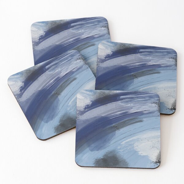Item preview, Black, white, blue abstract  designed and sold by LaurenHWyatt.