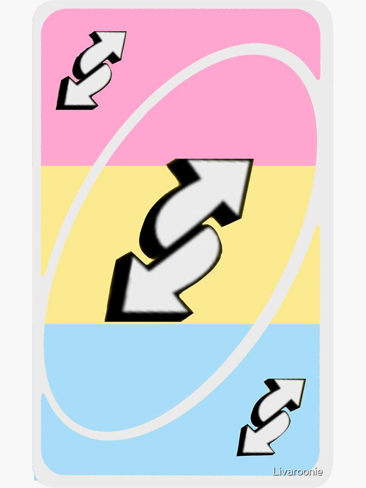 Pansexual Panromantic Pan Sticker - Non Binary Uno Reverse Card