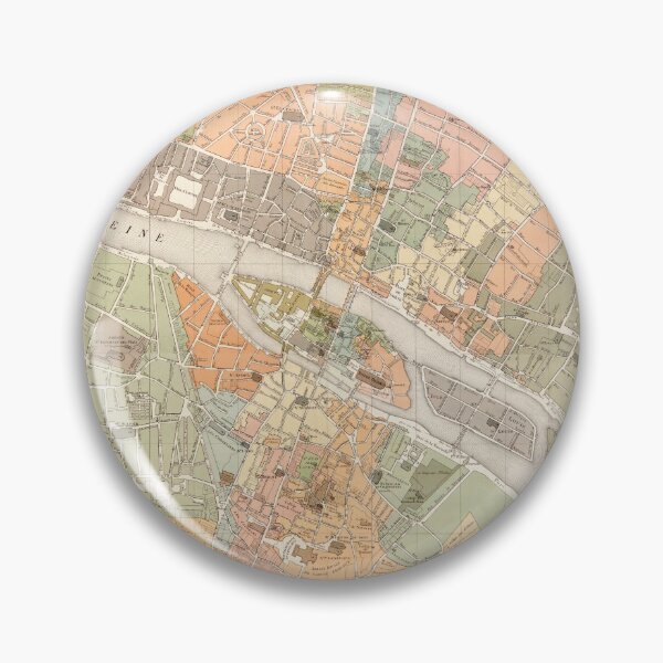 Item preview, Vintage Map of Paris France (1904) designed and sold by BravuraMedia.
