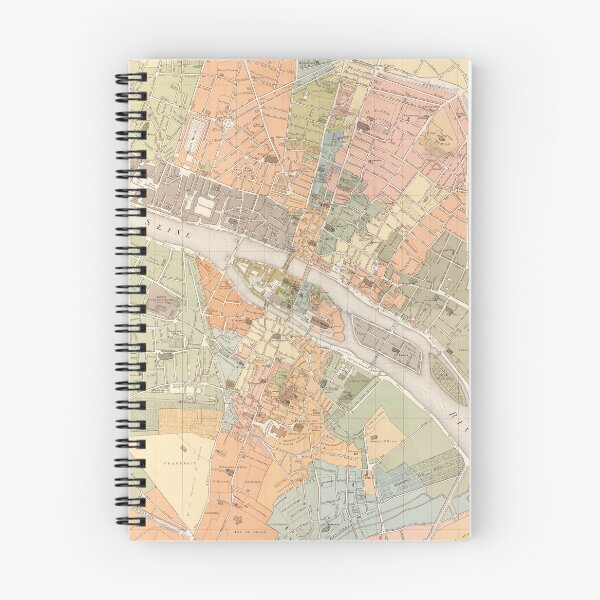 Item preview, Vintage Map of Paris France (1904) designed and sold by BravuraMedia.