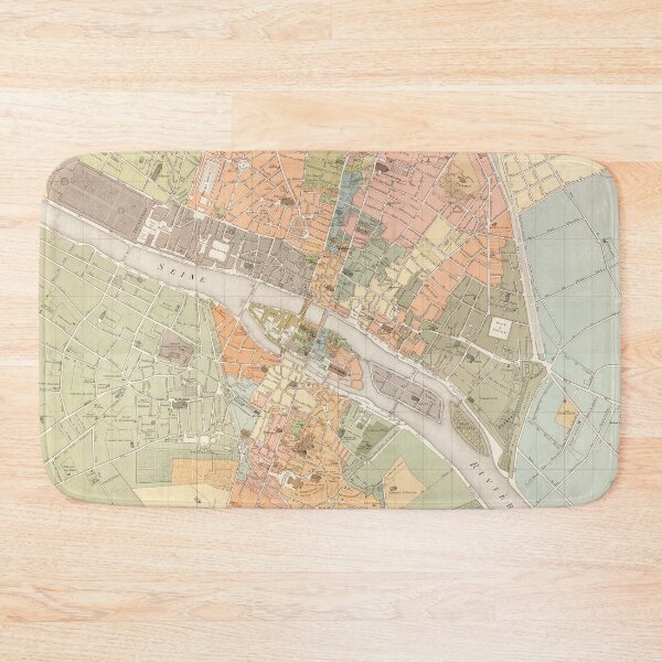 Item preview, Vintage Map of Paris France (1904) designed and sold by BravuraMedia.