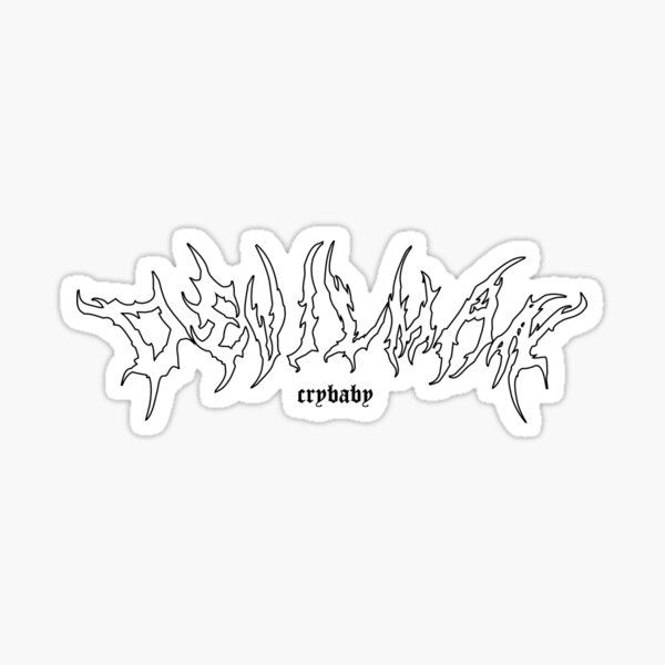 Devilman Crybaby Lettering Sticker