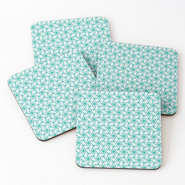 color blue green turquoise Coasters (Set of 4)