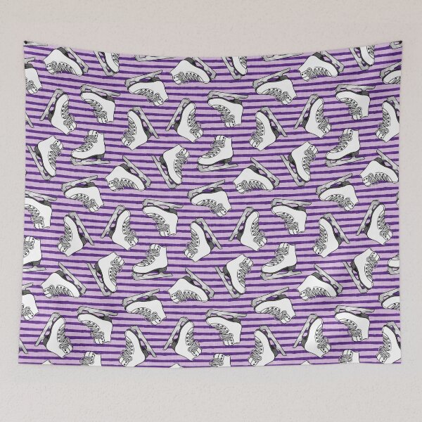 Item preview, Ice Skates - figure skating - winter sports (purple stripes) designed and sold by littlearrow.