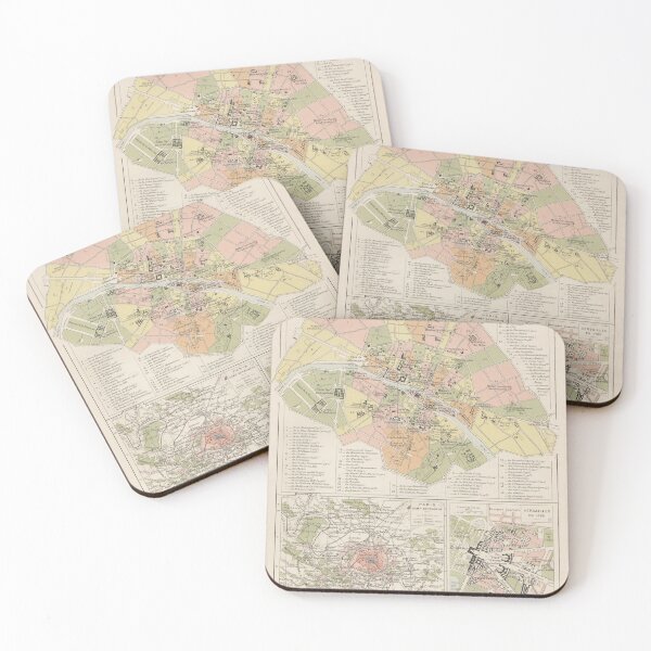 Item preview, Vintage Map of Paris France (1912) designed and sold by BravuraMedia.