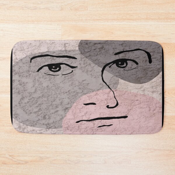 Item preview, Abstract Face design on pink background. decorating, interiors designed and sold by jayne0524.