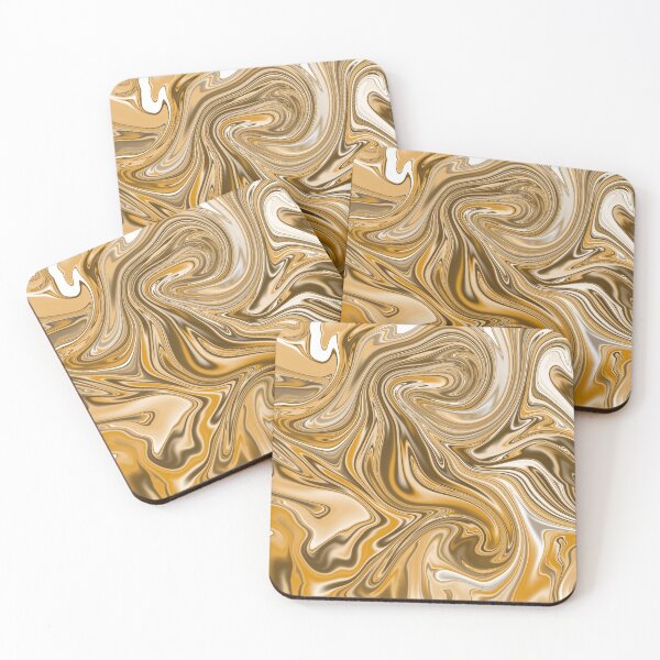 Item preview, Chocolate and caramel abstract swirls designed and sold by Diane Hunter Art.