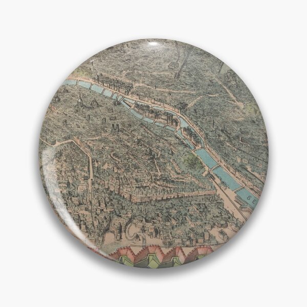 Item preview, Vintage Paris France Environs Map (1870) designed and sold by BravuraMedia.