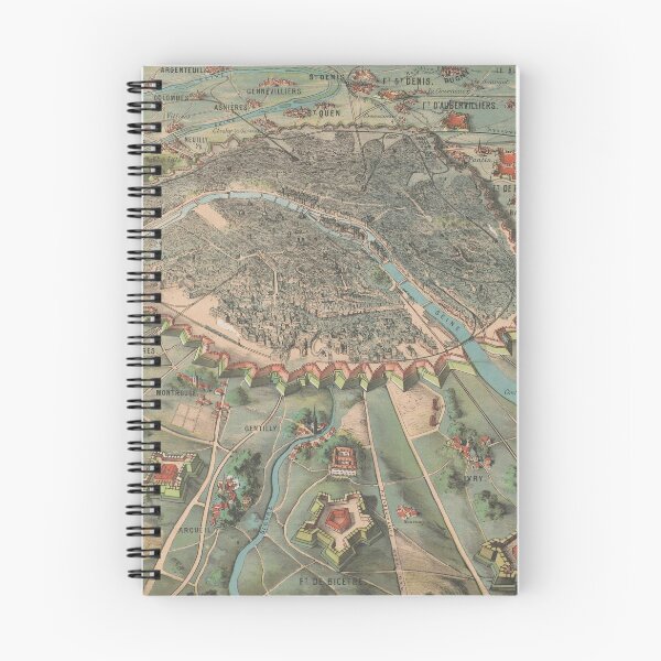 Item preview, Vintage Paris France Environs Map (1870) designed and sold by BravuraMedia.