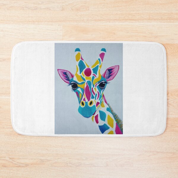Aperçu de l'œuvre Glenda la girafe multicolore créée et vendue par Julie Matthews.