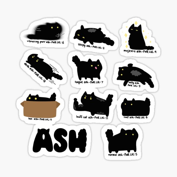 ash moods sticker pack Sticker