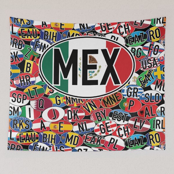 Item preview, Mexico Vehicle Code Mosaic designed and sold by travelwitheric.