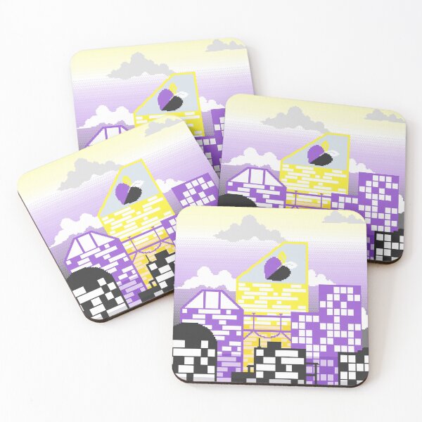 Item preview, Pixel Non-Binary Pride City designed and sold by MetallicWings15.