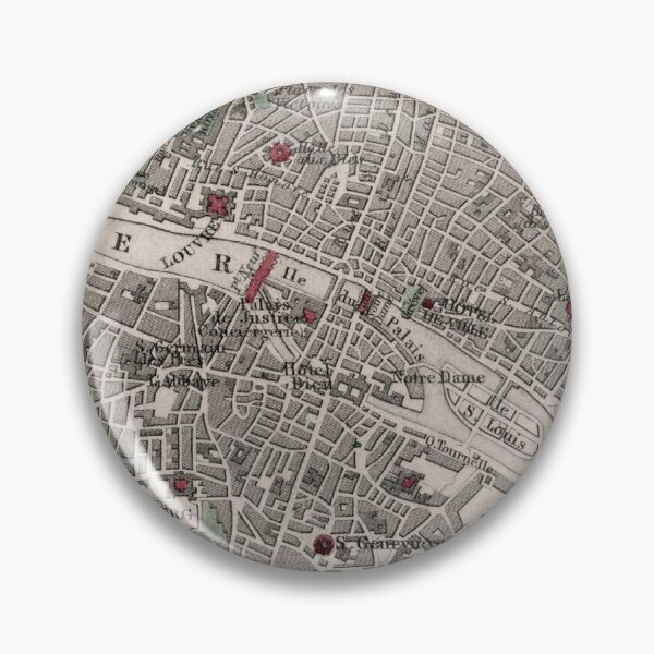 Item preview, Vintage Map of Paris France (1789) designed and sold by BravuraMedia.