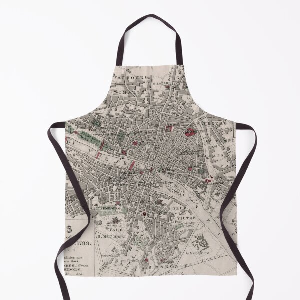 Item preview, Vintage Map of Paris France (1789) designed and sold by BravuraMedia.