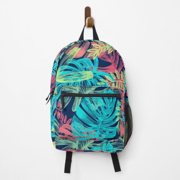 Item preview, Tropical pattern - neon green orange and red print designed and sold by Cravagnati.