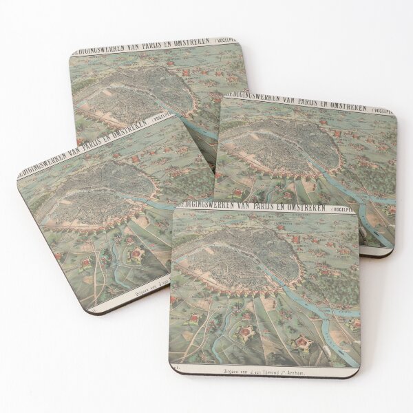 Item preview, Vintage Paris France Environs Map (1870) designed and sold by BravuraMedia.