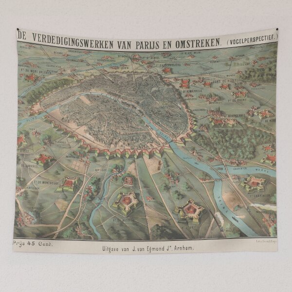 Item preview, Vintage Paris France Environs Map (1870) designed and sold by BravuraMedia.