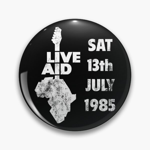 Item preview, Live Aid 1985 white designed and sold by Andrea Gatti Art.