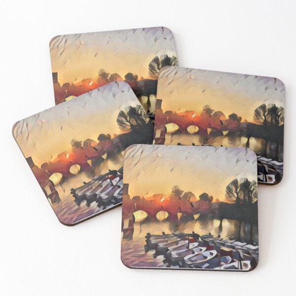 Item preview, Stratford boats sunset designed and sold by Lamming Art.