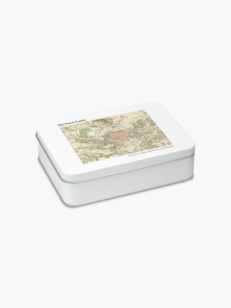Alternate view of Vintage Paris France Environs Map (1882) Jigsaw Puzzle