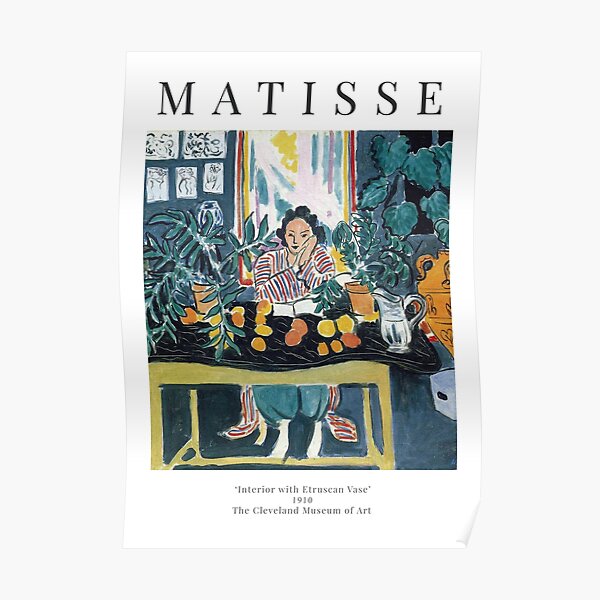 Henri Matisse - Interior with Etruscan Vase - Exhibition Poster Poster
