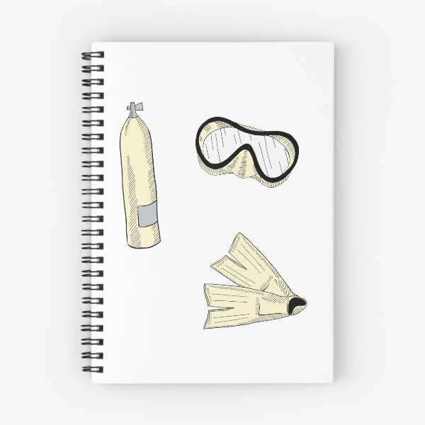 Item preview, yellow scuba gear sticker pack designed and sold by Abbygcarter.