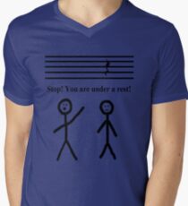 Funny Music Joke T-Shirt Men's V-Neck T-Shirt