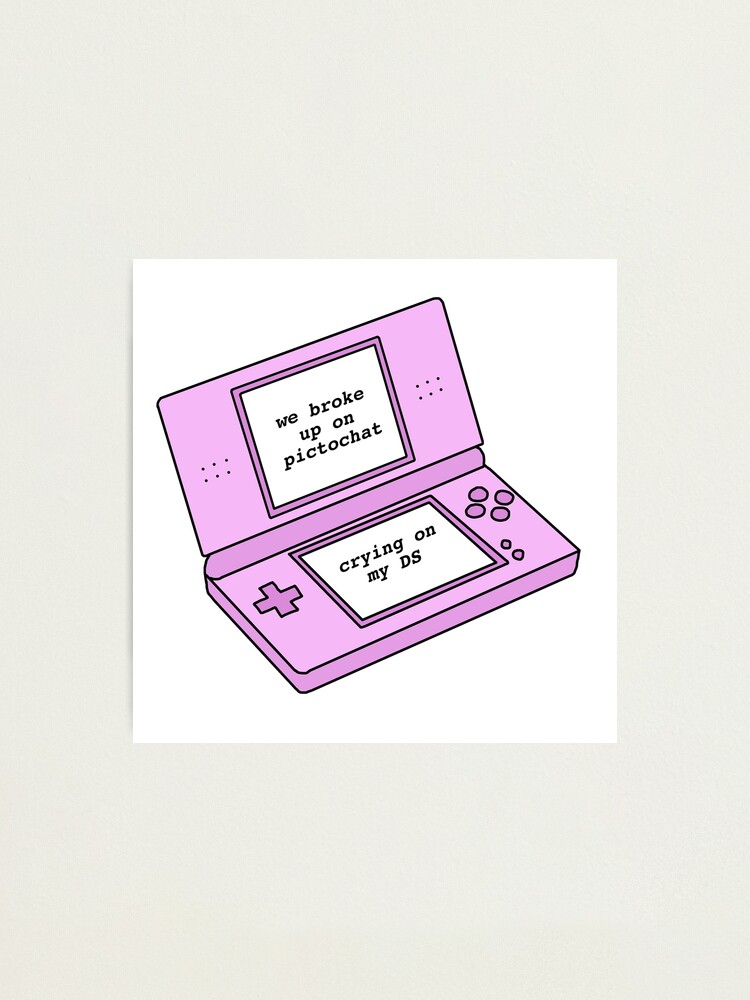 We broke up on pictochat Photographic Print