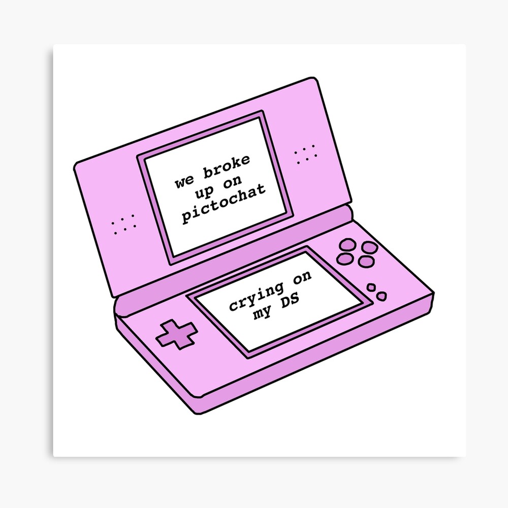 We broke up on pictochat Photographic Print