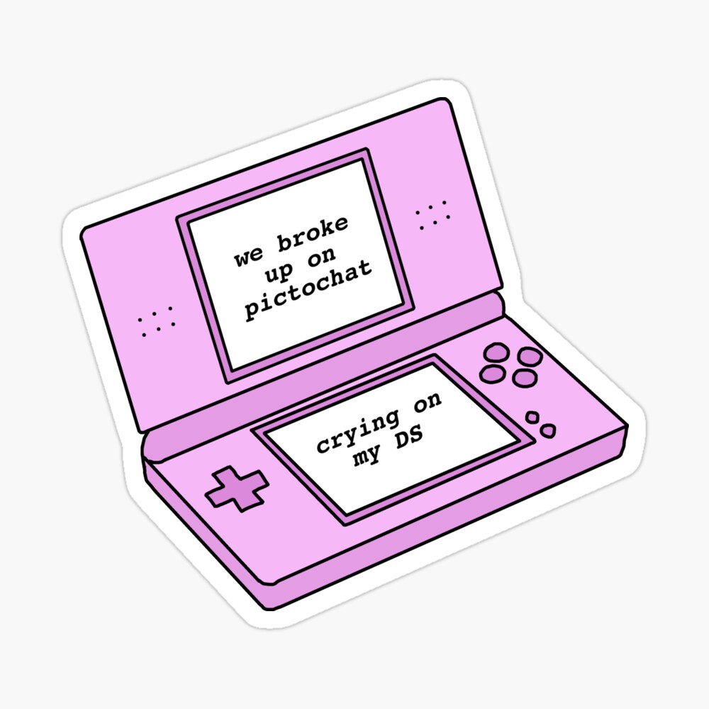 We broke up on pictochat Photographic Print