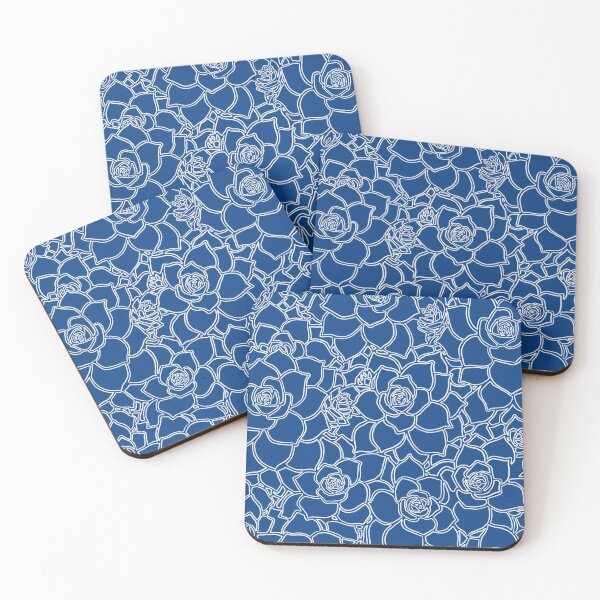 Item preview, Prussian Blue Succulents designed and sold by ColorObsession.