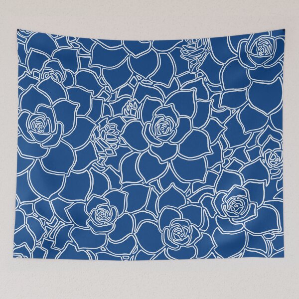 Item preview, Prussian Blue Succulents designed and sold by ColorObsession.